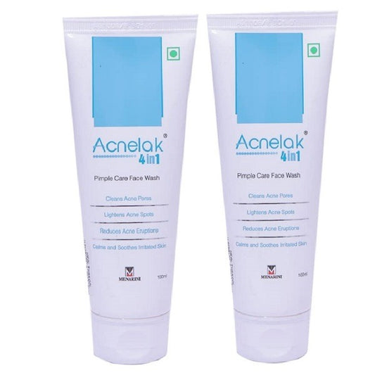 Acnelak 4 In 1 Face Wash Of Tube, 100 ml (Pack of 2)