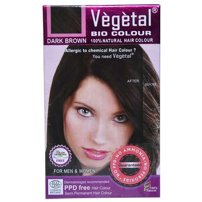 Vegetal Bio Colour Natural Hair Colour, Dark Brown, 150gm