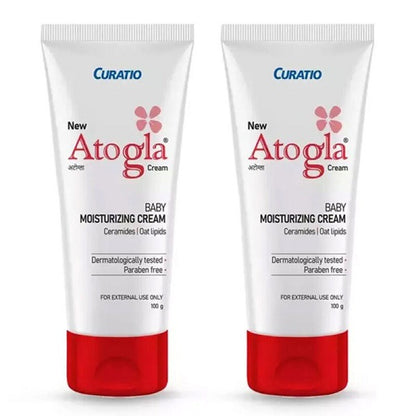 New Atogla Baby Moisturizing Cream Tube, 100g (Pack of 2)