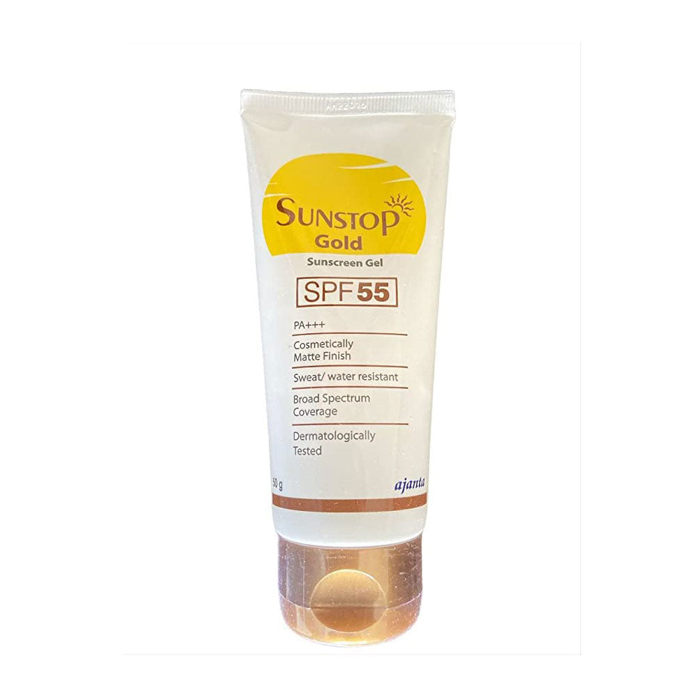 Sunstop Gold Sunscreen Gel SPF 55 PA+++ Best Sun Protection, 50g