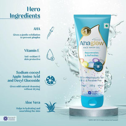 Ahaglow Face Wash Gel, 200 gm