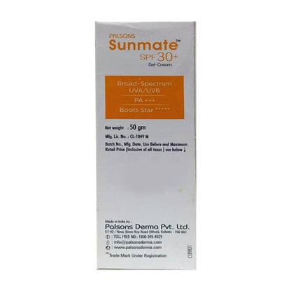 Sunmate Gel Cream SPF 30+, 50 gm